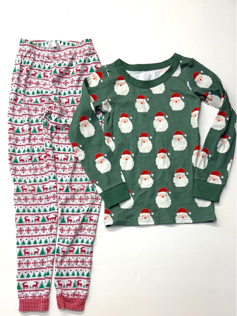 Little Paper Kids & Cecil and Lou Christmas Holiday Pajamas Mix N Match Size 8